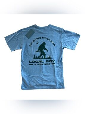 Local Boy Outfitters 'Believing Since 2013' Graphic Tee - Lt Blue S Unisex NWT